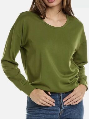 CAbi Olive Green Long Sleeve  Turnaround Tee
